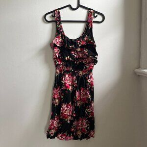 Black floral summer dress